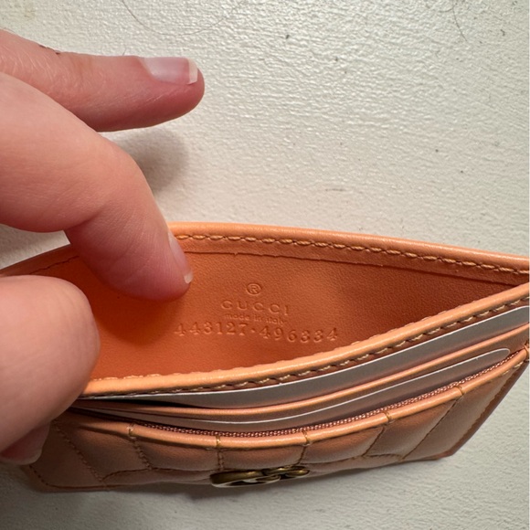 Gucci - GG Logo Plaque Padded Cardholder in Orange - Picture 10 of 10